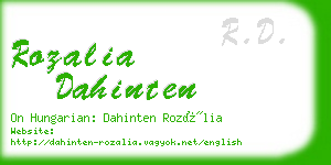 rozalia dahinten business card
